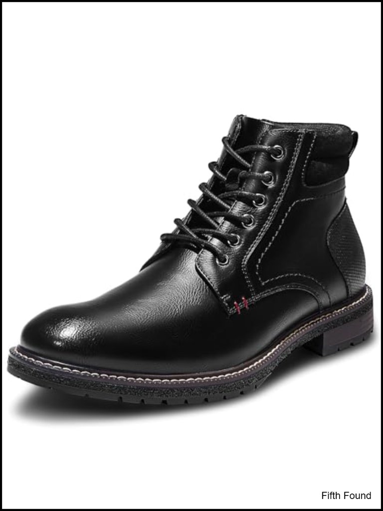 Chukka Ankle Boots - Side Zipper, Padded Collar, Non-Slip Outsole